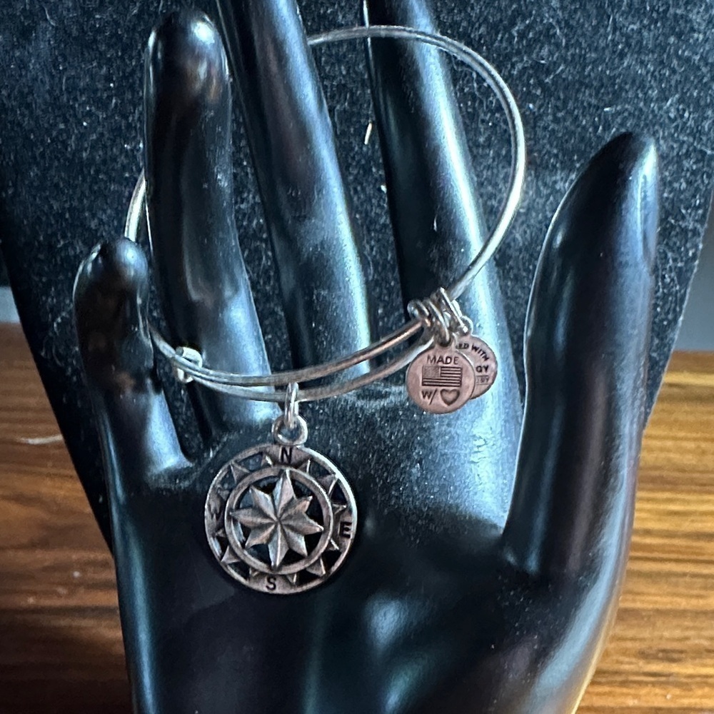 Alex and Ani Silver Compass Bracelet